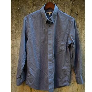 Donna Karan Signature Men’s Dress Shirt – Size 15 32/33 – Blue Pinstripe